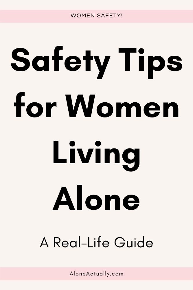 Safety Tips for Women Living Alone Pin