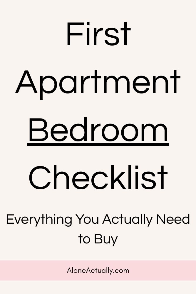 First Apartment Bedroom Checklist Pin
