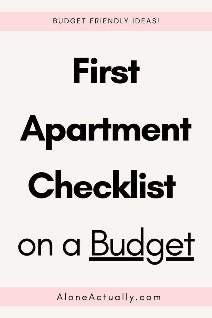First Apartment Checklist on a Budget Pin