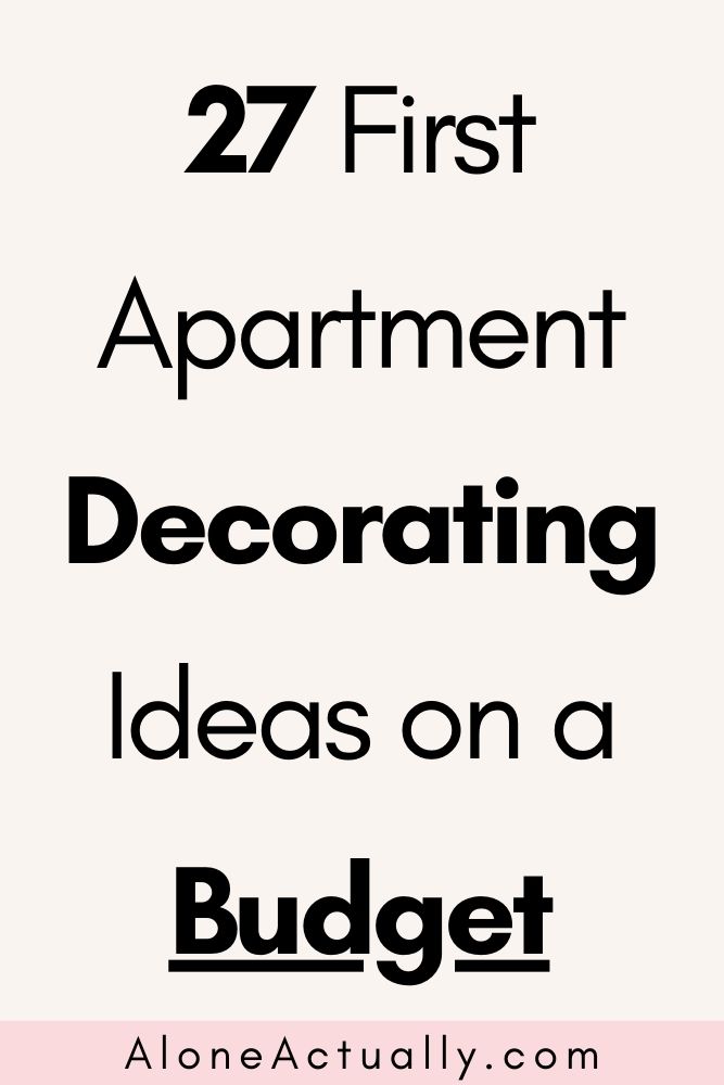 First Apartment Decorating Ideas on a Budget Pin