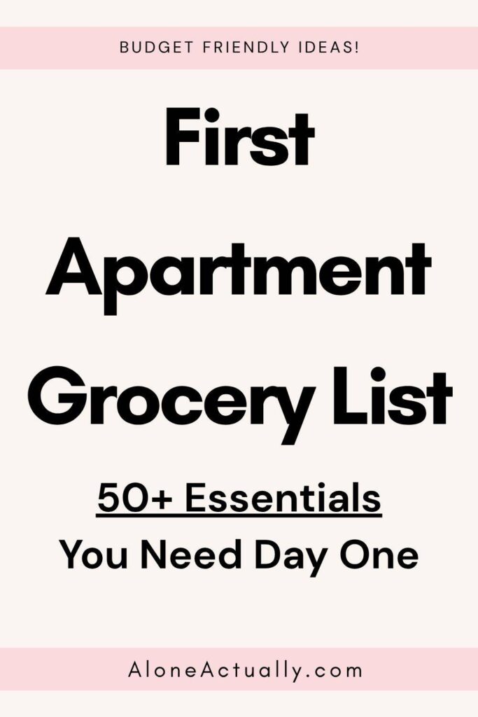 First Apartment Grocery List Pin