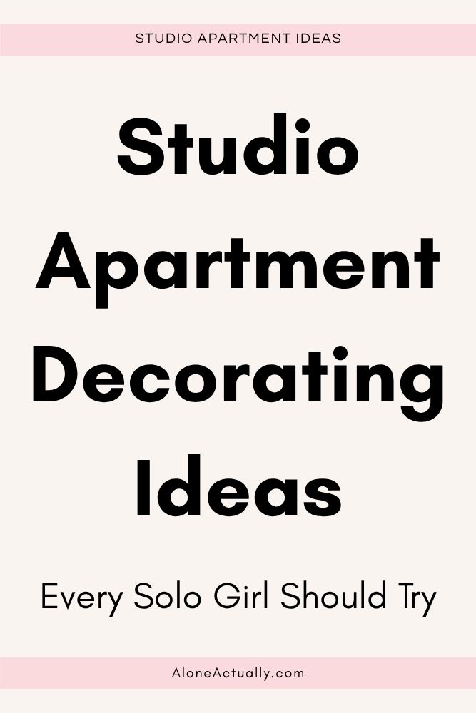 Studio Apartment Decorating Ideas Pin