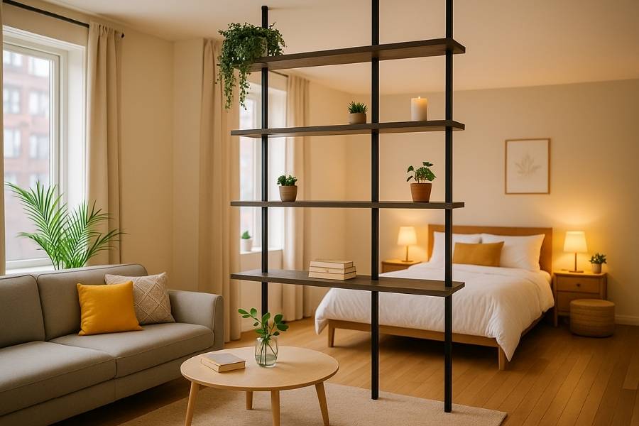 Studio Apartment Divider Ideas 12
