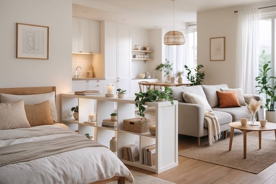 Studio Apartment Divider Ideas 7
