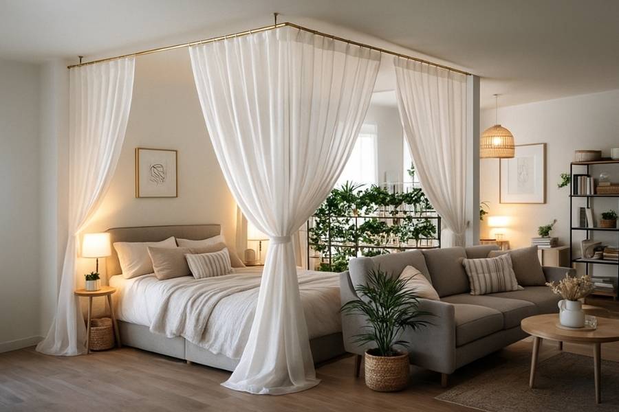 Studio Apartment Divider Ideas 8
