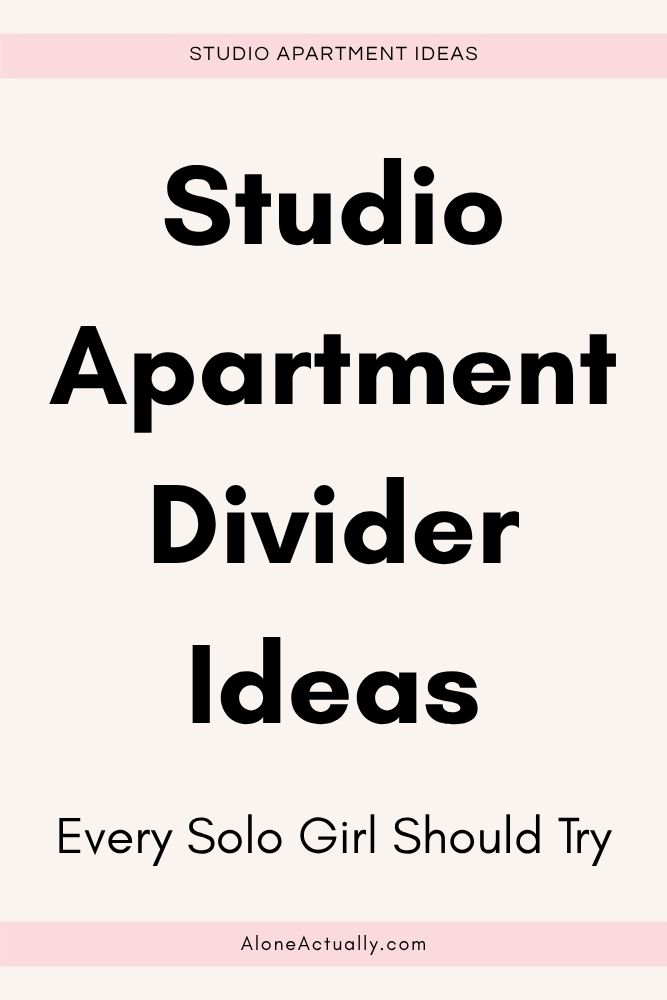 Studio Apartment Divider Ideas Pin