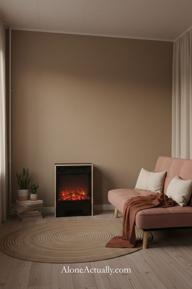 Compact Standalone Fireplace for Studio Apartments