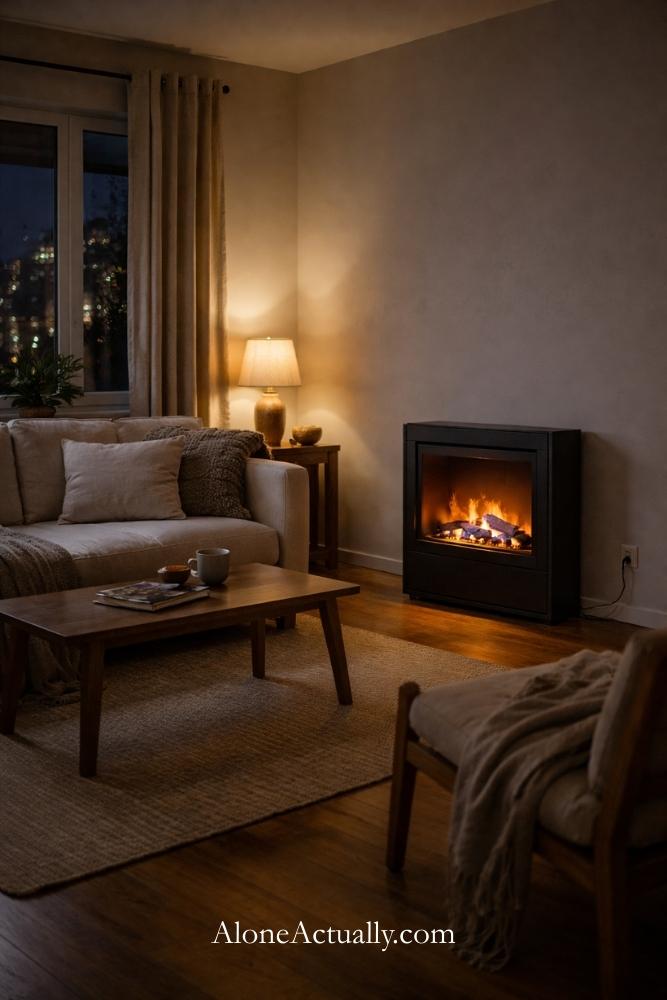 Electric Standalone Fireplace for Apartment Living
