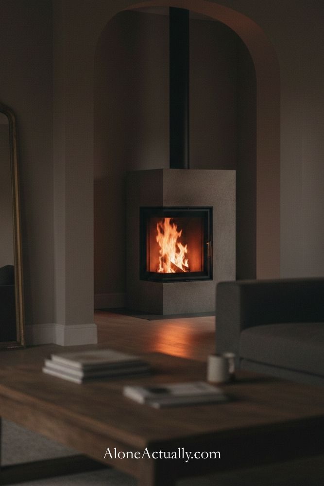 Standalone Fireplace Used Purely for Ambience