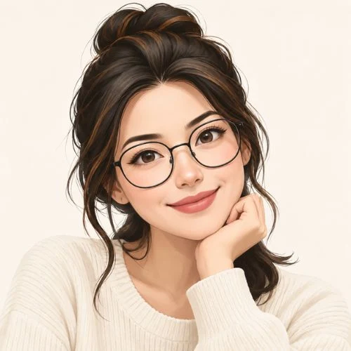 Illustrated portrait of Elle